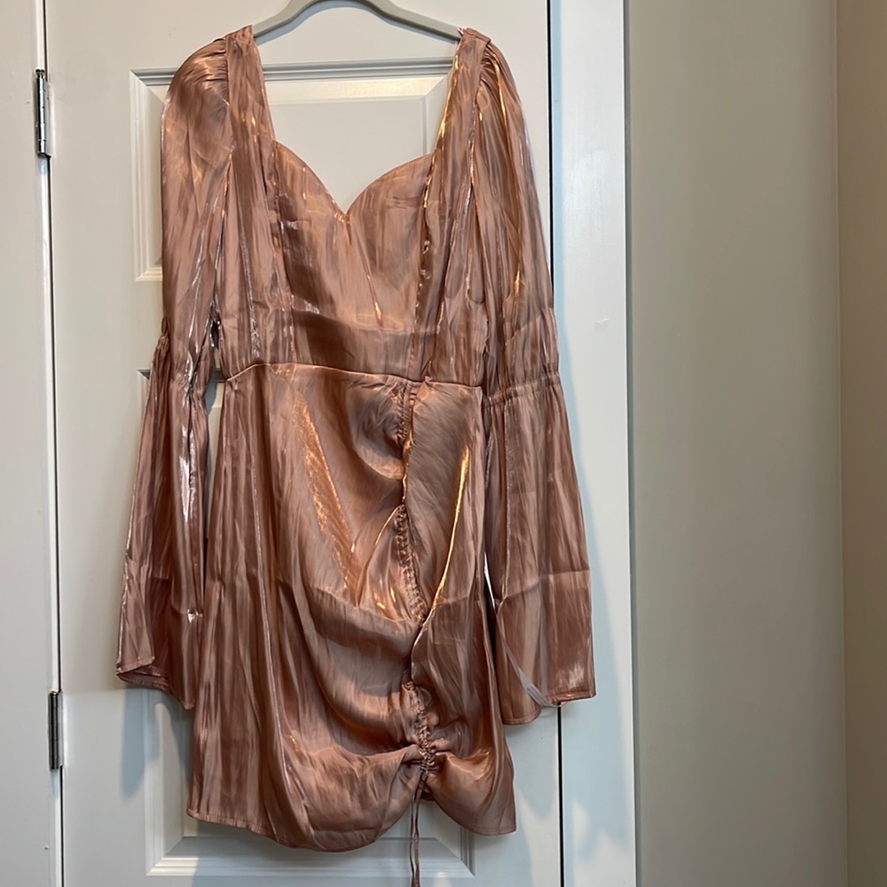 Blush long sleeve dress